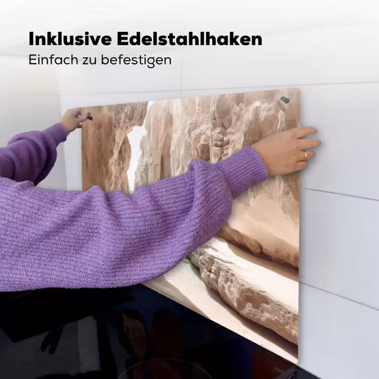 Rotsen - Zee - Zand - Kloof Inductie beschemer met haakjes middel -ky-ophangen-de