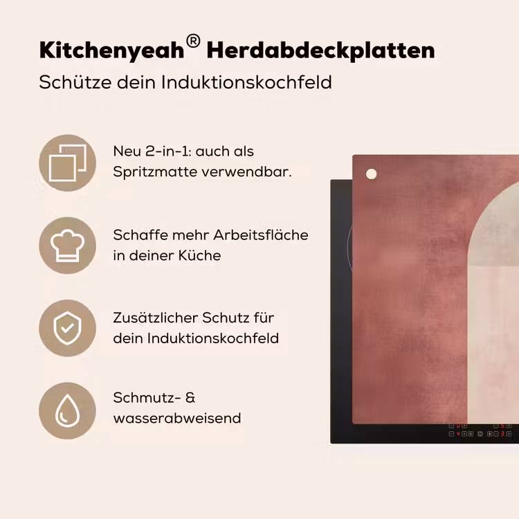 Figuren - Abstract - Roze Inductie beschemer met haakjes klein -ky-usp-de