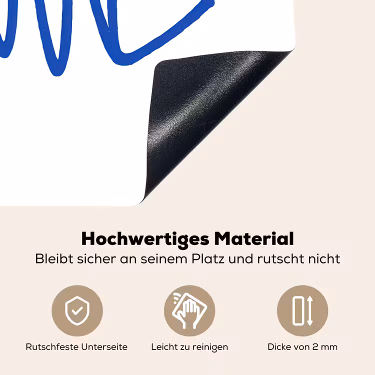 Vis - Minimalistisch - Blauw - Lijn Inductie beschemer met haakjes middel -ky-onderkant-de