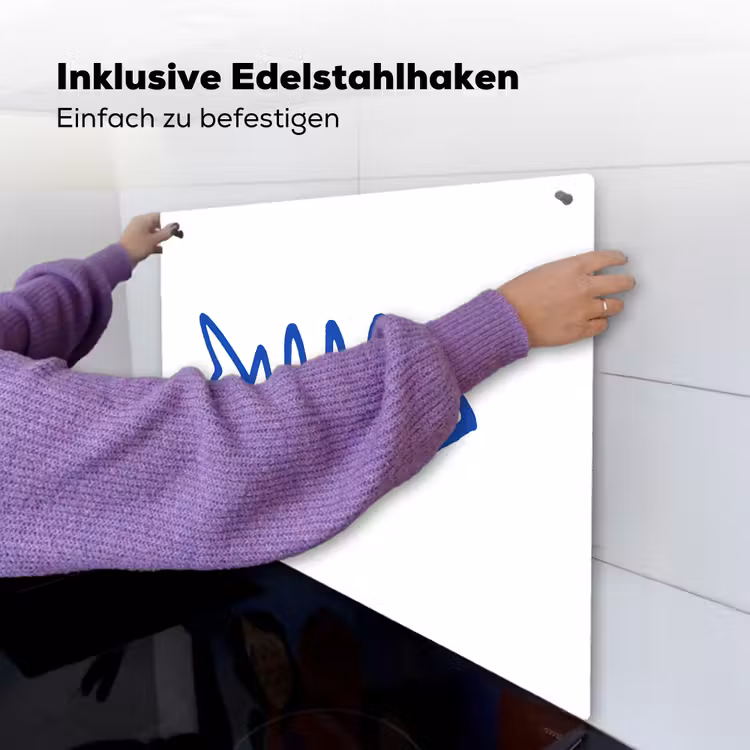 Vis - Minimalistisch - Blauw - Lijn Inductie beschemer met haakjes middel -ky-ophangen-de