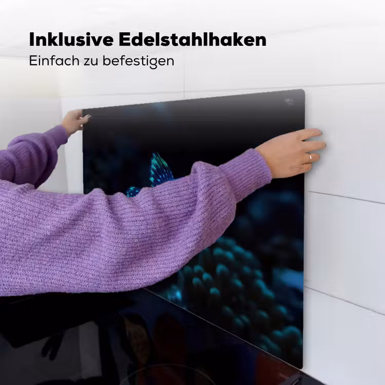 Vis - Stippen - Koraal - Blauw Inductie beschemer met haakjes middel -ky-ophangen-de