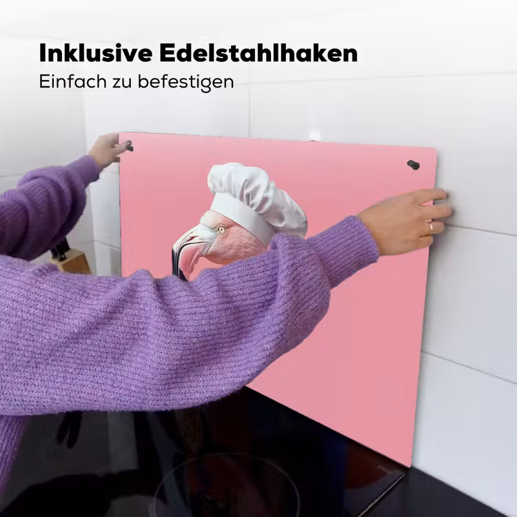 Flamingo - Roze - Koksmuts - Vogel Inductie beschemer met haakjes klein -ky-ophangen-de