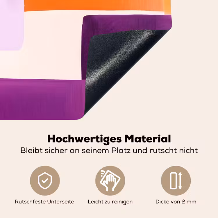 Vlakken - Abstract - Rechthoekig - Oranje Inductie beschemer met haakjes klein -ky-onderkant-de