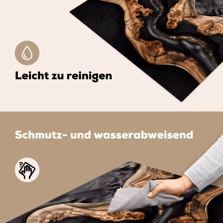 Rivieren van Hout en Hars Inductie beschemer met haakjes middel -ky-schoon-de