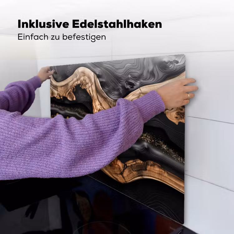 Rivieren van Hout en Hars Inductie beschemer met haakjes middel -ky-ophangen-de