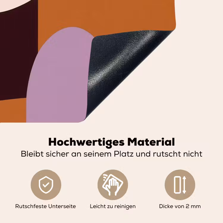 Vormen - Abstract - Kleuren - Vierkant Inductie beschemer met haakjes middel -ky-onderkant-de