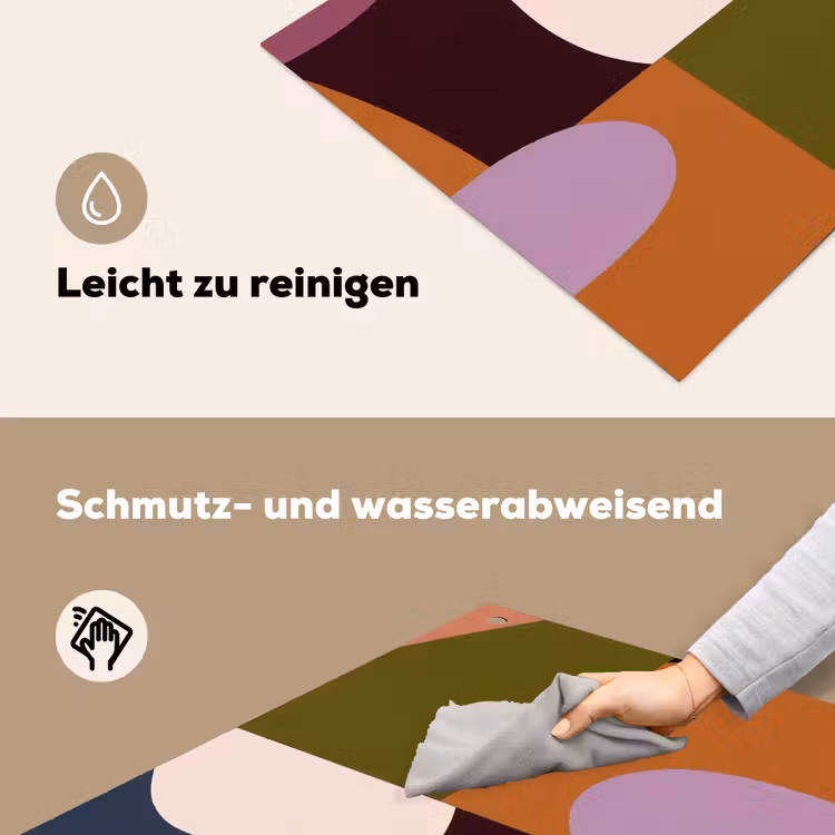 Vormen - Abstract - Kleuren - Vierkant Inductie beschemer met haakjes middel -ky-schoon-de