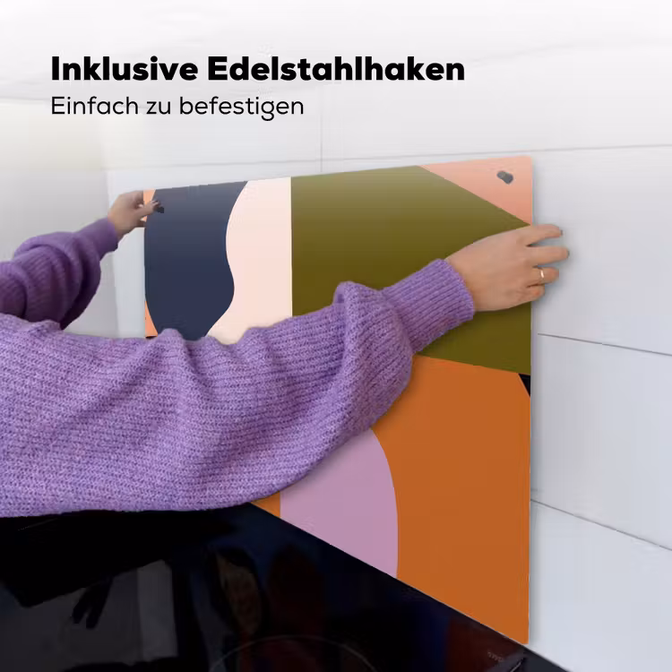 Vormen - Abstract - Kleuren - Vierkant Inductie beschemer met haakjes middel -ky-ophangen-de