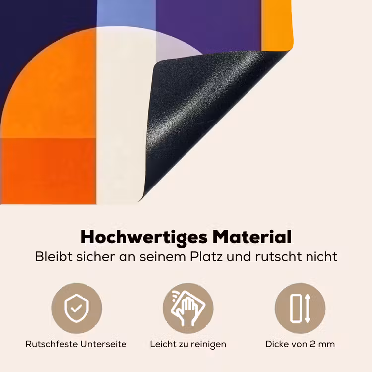 Vormen - Abstract - Grafisch - Oranje Inductie beschemer met haakjes klein -ky-onderkant-de