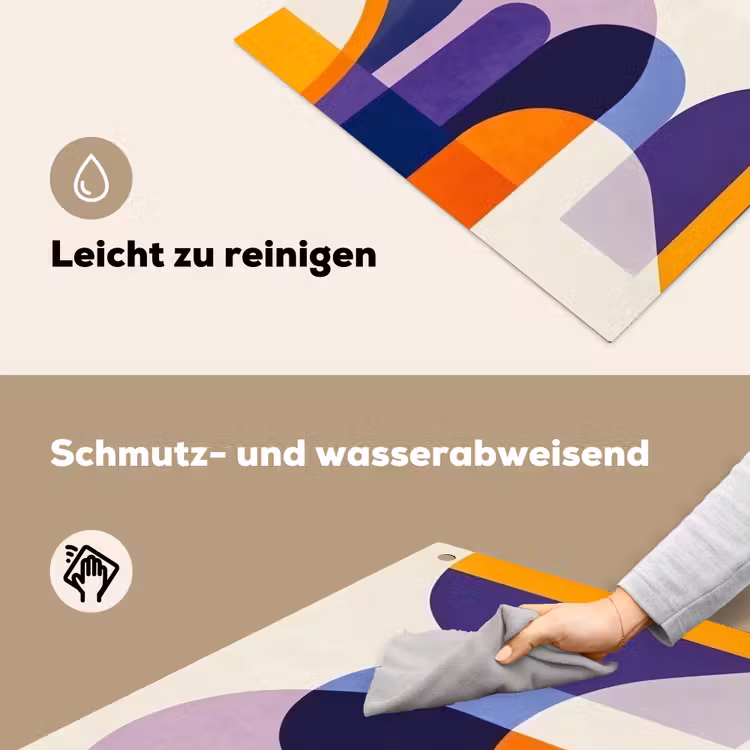 Vormen - Abstract - Grafisch - Oranje Inductie beschemer met haakjes klein -ky-schoon-de
