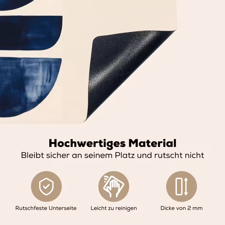 Vormen - Blauw - Abstract Inductie beschemer met haakjes klein -ky-onderkant-de