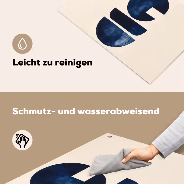 Vormen - Blauw - Abstract Inductie beschemer met haakjes klein -ky-schoon-de