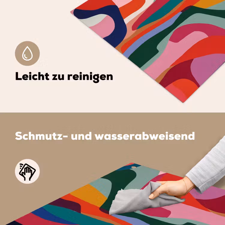 Vormen - Bochten - Kleurrijk - Abstract Inductie beschemer met haakjes middel -ky-schoon-de