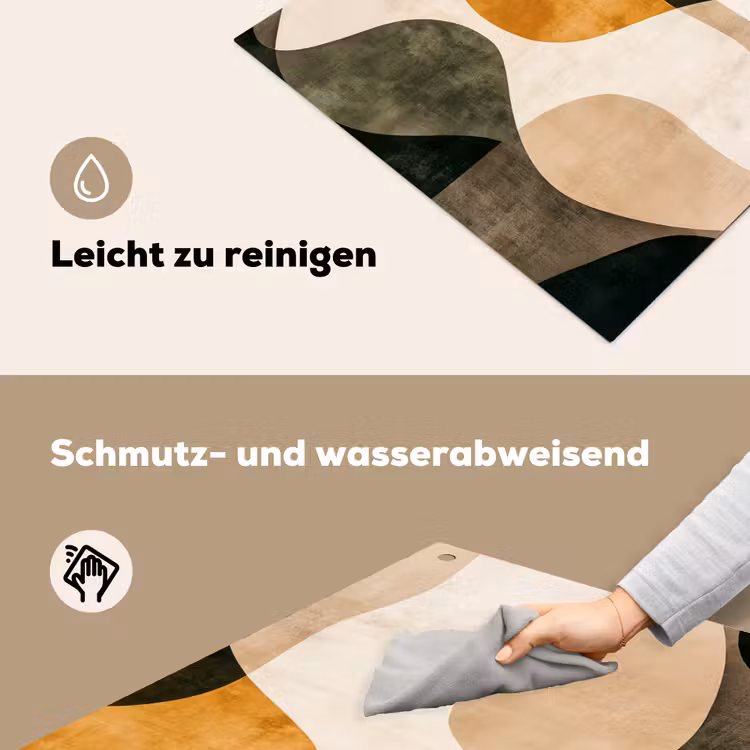 Vormen - Okergeel - Abstract Inductie beschemer met haakjes klein -ky-schoon-de