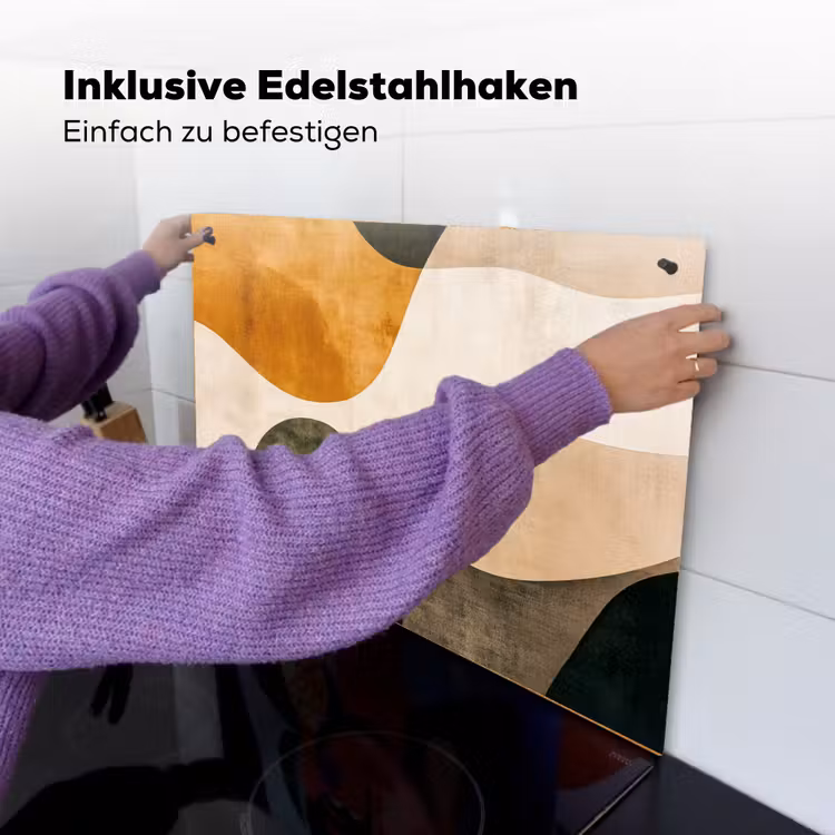 Vormen - Okergeel - Abstract Inductie beschemer met haakjes klein -ky-ophangen-de