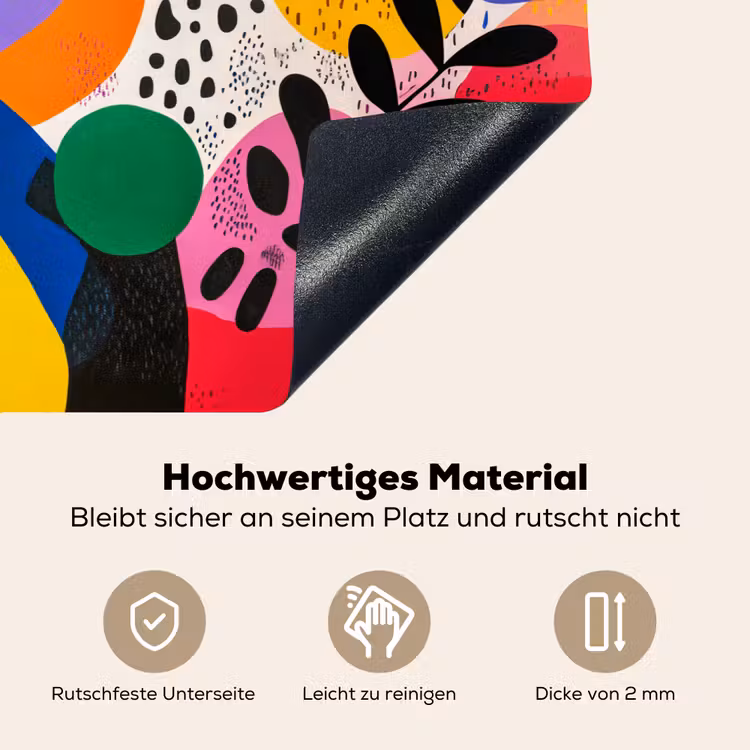 Vormen - Stippen - Kleurrijk Inductie beschemer met haakjes klein -ky-onderkant-de