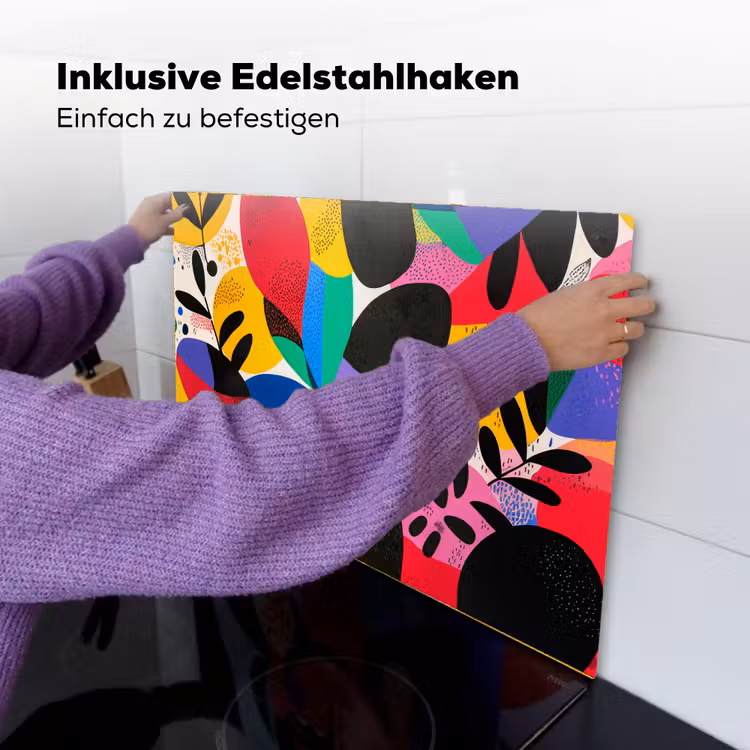 Vormen - Stippen - Kleurrijk Inductie beschemer met haakjes klein -ky-ophangen-de