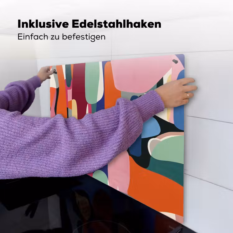 Vormen - Ritmisch - Kleuren - Abstract Inductie beschemer met haakjes middel -ky-ophangen-de