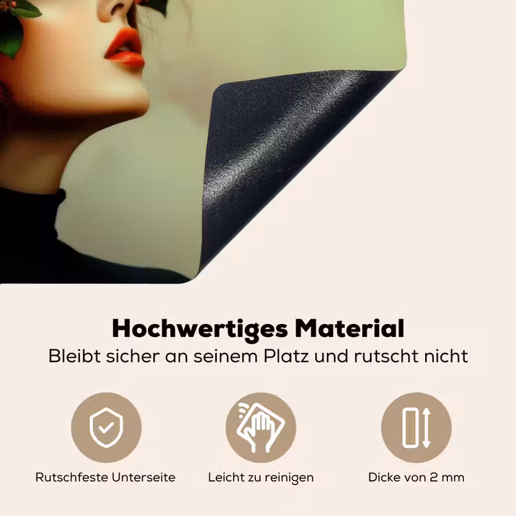 Vrouw - Appels - Rood - Bladeren Inductie beschemer met haakjes klein -ky-onderkant-de