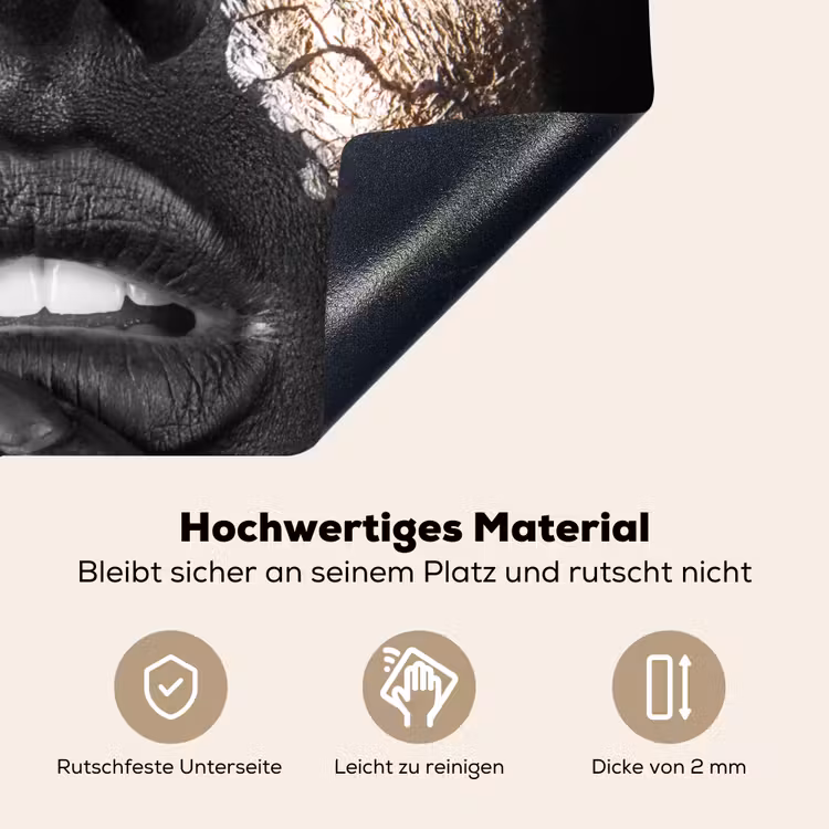 Vrouw - Bladgoud - Zwart - Huid - Luxe Inductie beschemer met haakjes klein -ky-onderkant-de