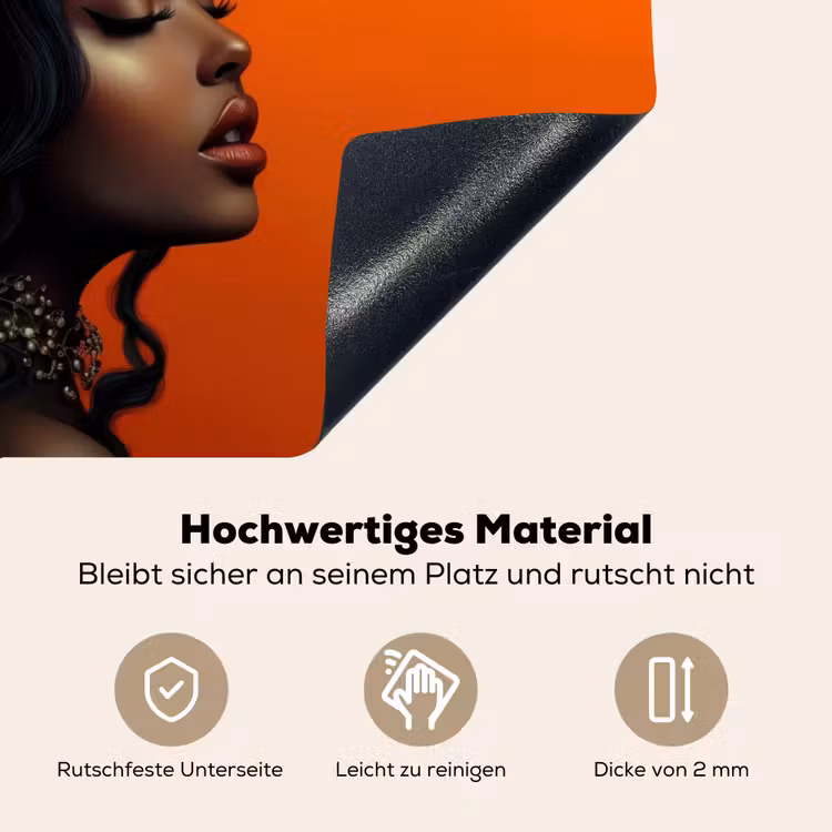 Vrouw - Chilipepers - Pepers - Bloemen Inductie beschemer met haakjes klein -ky-onderkant-de