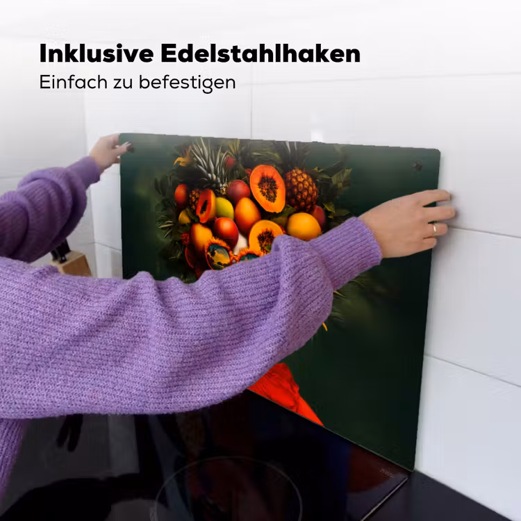 Vrouw - Vruchten - Papaja - Ananas Inductie beschemer met haakjes klein -ky-ophangen-de