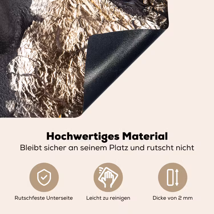 Vrouw - Goud - Zwart - Verf - Luxe Inductie beschemer met haakjes klein -ky-onderkant-de