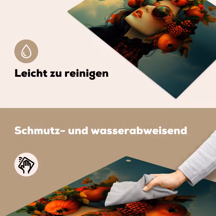 Vrouw - Granaatappel - Herfst - Zonnebril Inductie beschemer met haakjes klein -ky-schoon-de