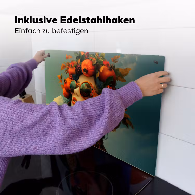 Vrouw - Granaatappel - Herfst - Zonnebril Inductie beschemer met haakjes klein -ky-ophangen-de