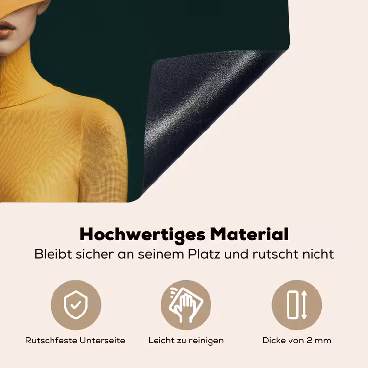 Vrouw - Hoed - Geel Inductie beschemer met haakjes klein -ky-onderkant-de