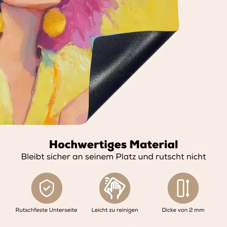 Vrouw - Hoed - Paars - Wijn Inductie beschemer met haakjes middel -ky-onderkant-de