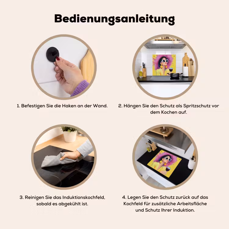 Vrouw - Hoed - Paars - Wijn Inductie beschemer met haakjes middel -ky-gebruik-de