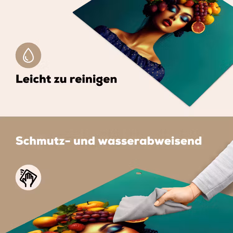 Vrouw - Hoodtooi - Tropisch - Fruit - Druiven Inductie beschemer met haakjes klein -ky-schoon-de