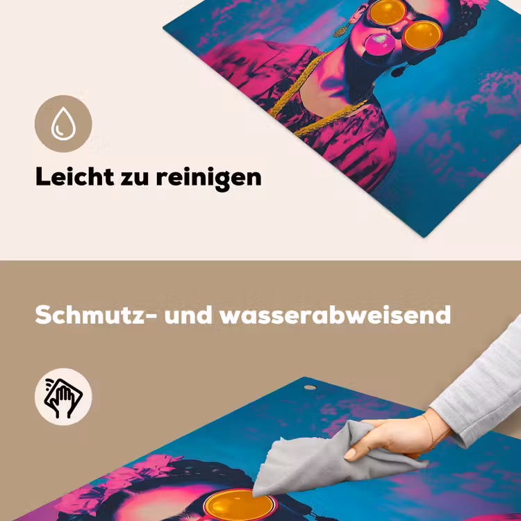 Vrouw - Kauwgom - Zonnebril - Oranje Inductie beschemer met haakjes klein -ky-schoon-de