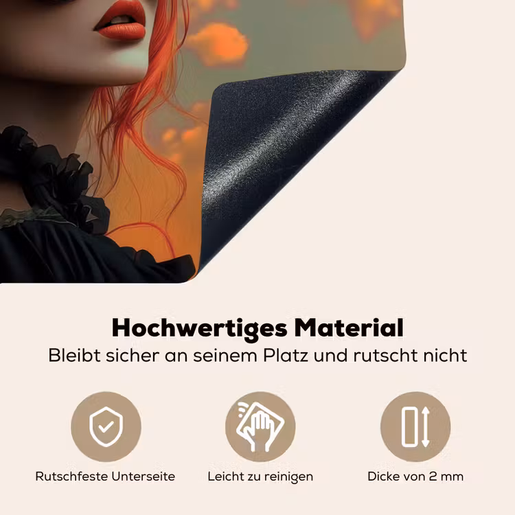 Vrouw - Kroon - Tomaat - Bascilicum - Zonnebril Inductie beschemer met haakjes klein -ky-onderkant-de