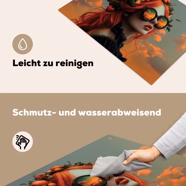Vrouw - Kroon - Tomaat - Bascilicum - Zonnebril Inductie beschemer met haakjes klein -ky-schoon-de