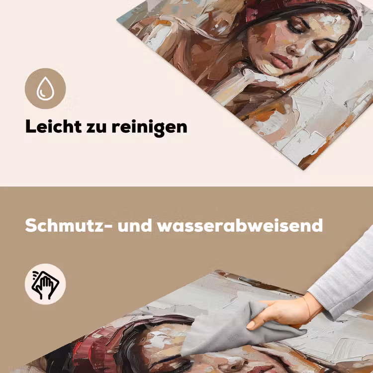 Vrouw - Verflook - Portret - Modern Inductie beschemer met haakjes klein -ky-schoon-de