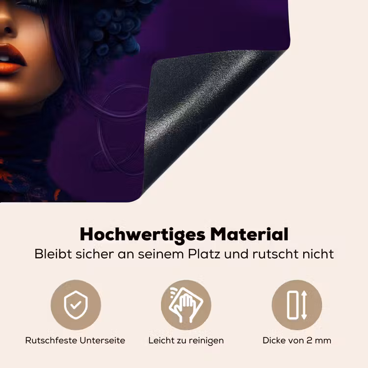 Vrouw - Paars - Druiven Inductie beschemer met haakjes klein -ky-onderkant-de