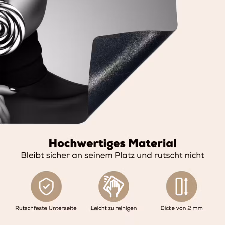 Vrouw - Lolly - Zwart Inductie beschemer met haakjes klein -ky-onderkant-de