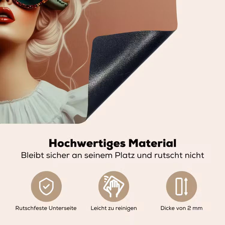 Vrouw - Macarons - Bril Inductie beschemer met haakjes klein -ky-onderkant-de