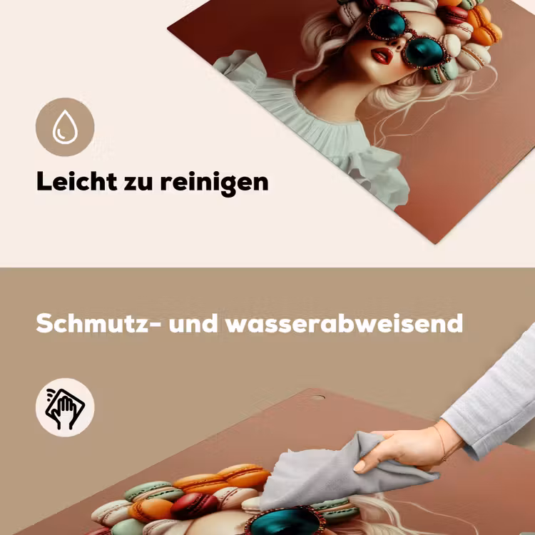 Vrouw - Macarons - Bril Inductie beschemer met haakjes klein -ky-schoon-de