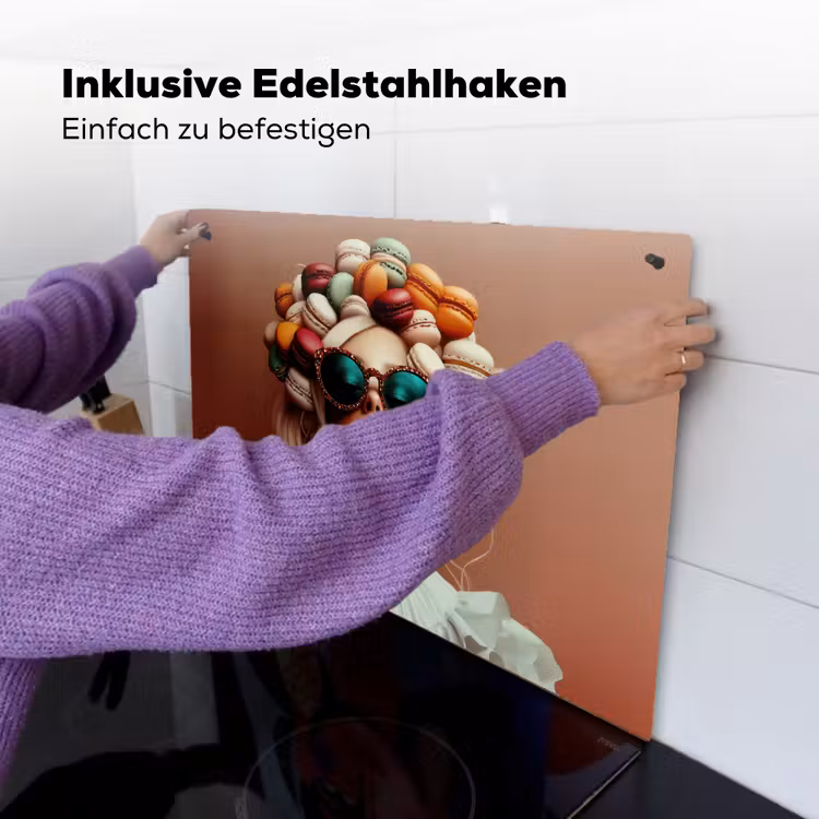Vrouw - Macarons - Bril Inductie beschemer met haakjes klein -ky-ophangen-de