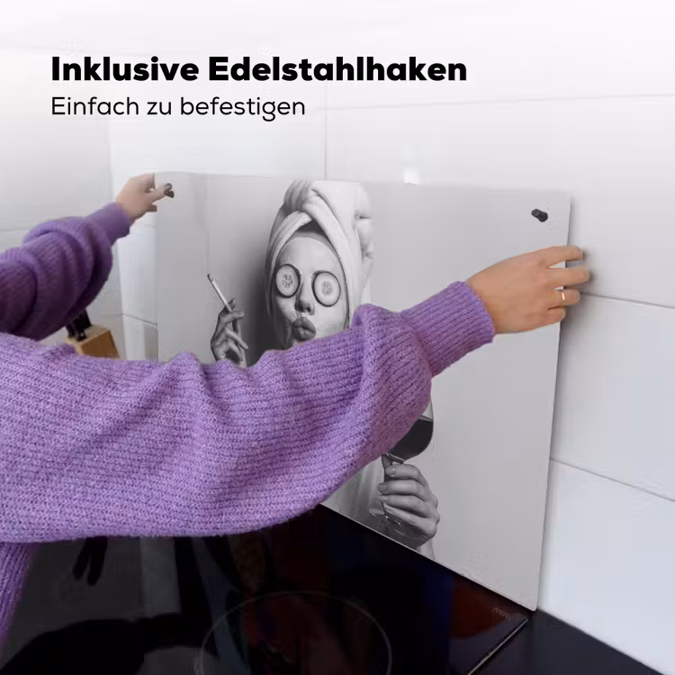 Vrouw - Masker - Wijn - Sigaret Inductie beschemer met haakjes klein -ky-ophangen-de