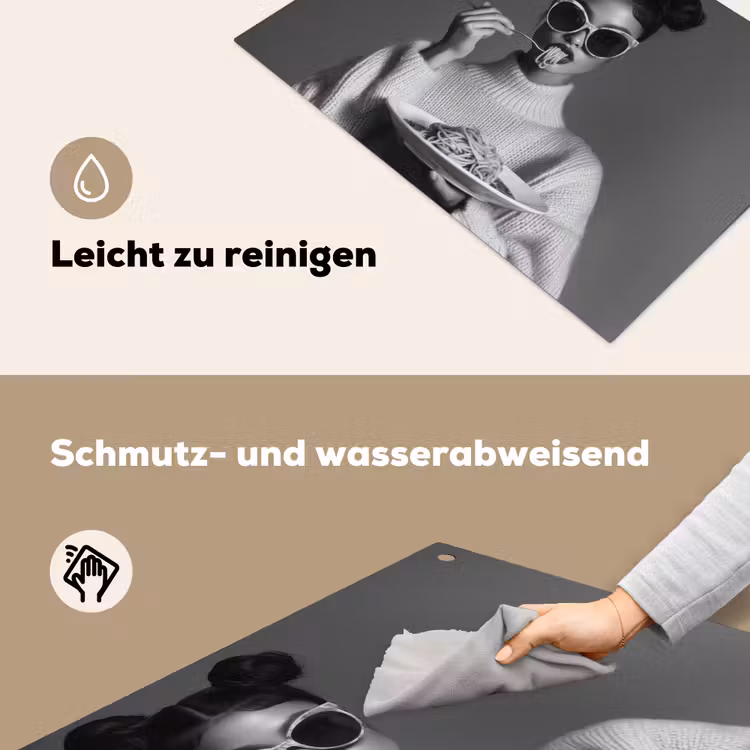 Vrouw - Pasta - Zonnebril Inductie beschemer met haakjes klein -ky-schoon-de