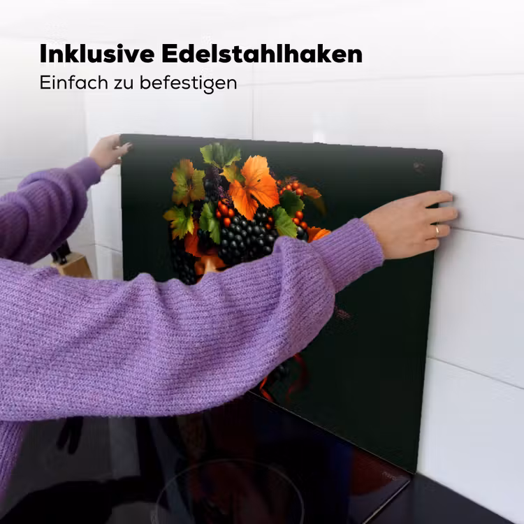 Vrouw - Rood - Groen - Druiven Inductie beschemer met haakjes klein -ky-ophangen-de
