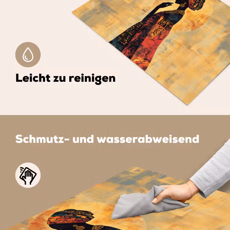 Vrouw - Silhouet - Patronen - Sierlijk Inductie beschemer met haakjes klein -ky-schoon-de