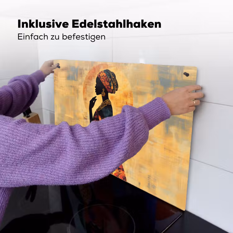 Vrouw - Silhouet - Patronen - Sierlijk Inductie beschemer met haakjes klein -ky-ophangen-de