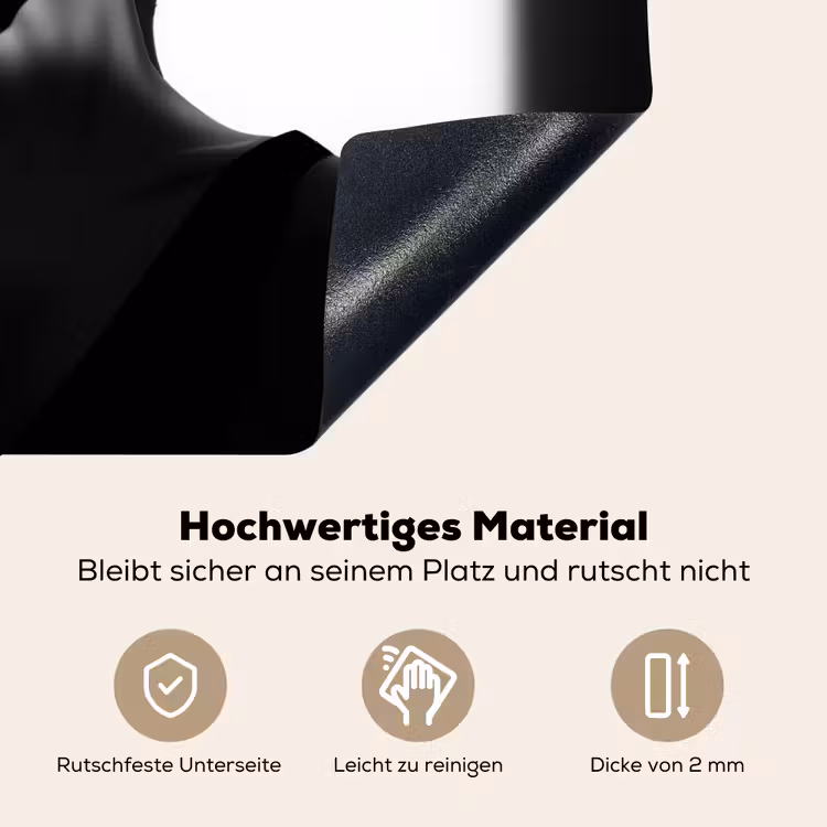 Vrouw - Zwart - Hart Inductie beschemer met haakjes klein -ky-onderkant-de