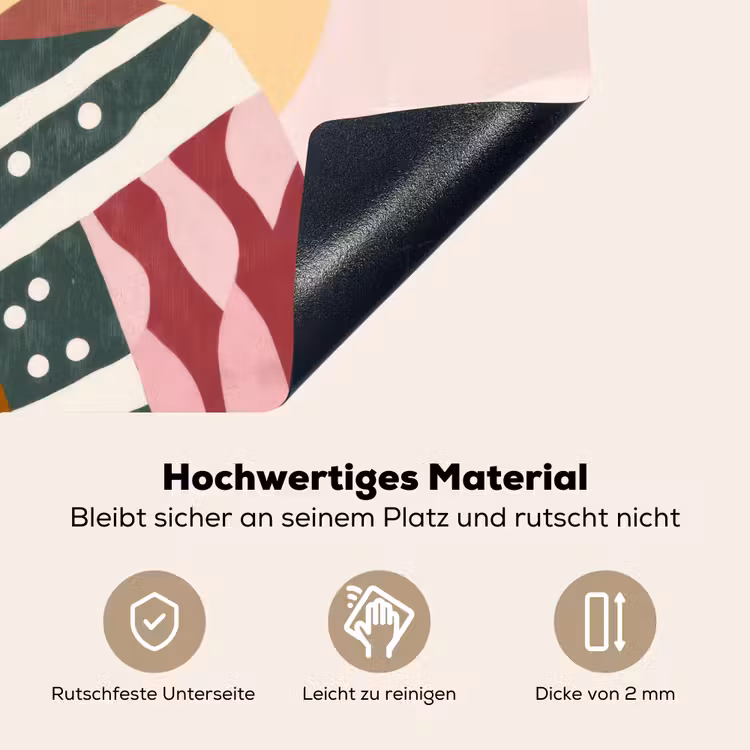 Vrouw - Zon - Kleurrijk Inductie beschemer met haakjes middel -ky-onderkant-de