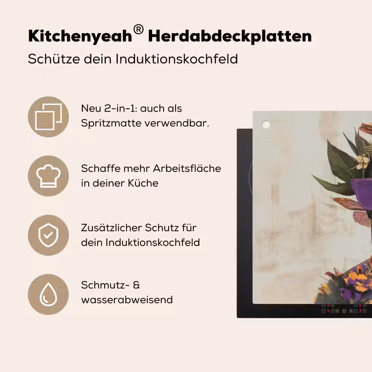 Vrouw - Zonnebril - Vlinder - Bloemen Inductie beschemer met haakjes klein -ky-usp-de